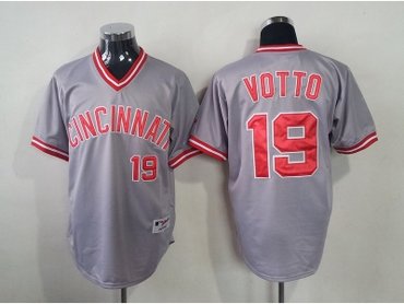 mlb jerseys cincinnati reds #19 votto grey(2013 new)