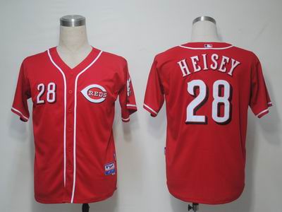 MLB Jerseys Cincinnati Reds 28 Heisey Red Cool Base