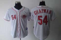 MLB Cincinnati Reds #54 Chapman White Jerseys