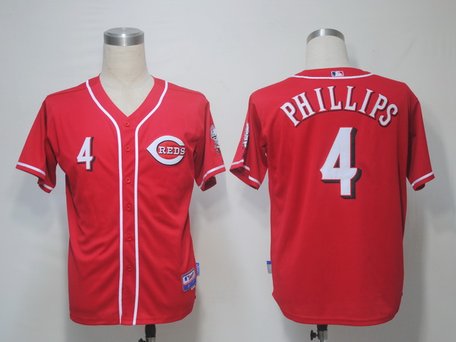 Cincinnati Reds 4 Phillips Red Cool Base