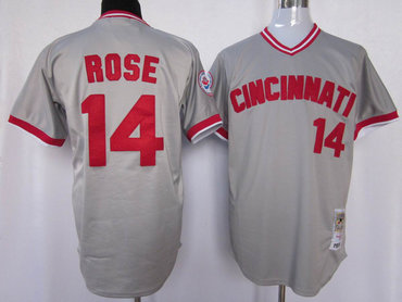 MLB Cincinnati Reds #14 Rose Grey jerseys