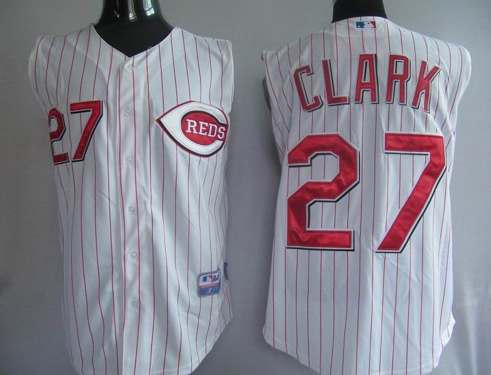 MLB Jerseys Cincinnati Reds 27# Clark White