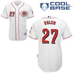 mlb Cincinnati Reds 27# Scott Rolen white cool base jerseys