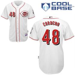 MLB Cincinnati Reds 48# Cordero white cool base jerseys