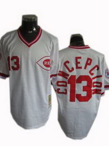 Cincinnati Reds 13 Dave Concepcion throwback jerseys white