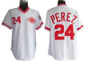 Cincinnati Reds 24 Tony Perez throwback jerseys White