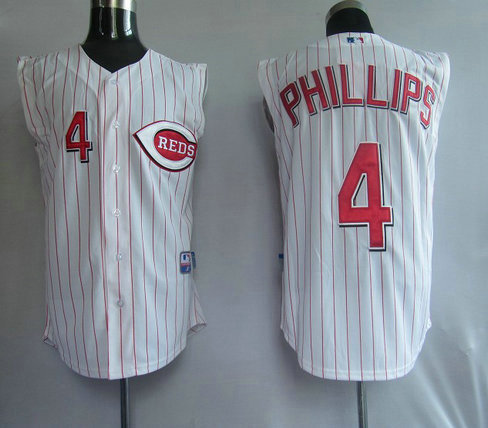 MLB Jerseys Cincinnati Reds 4 Brandon Phillips Whi