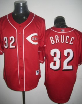 Cincinnati Reds 32 Bruce Red Jersey