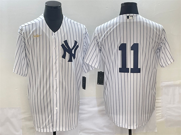 Men's New York Yankees #11 Anthony Volpe White Cool Base Stitched Baseball Jersey