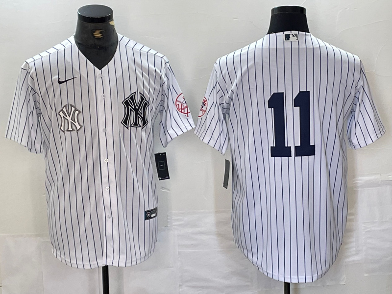 Men's New York Yankees #11 Anthony Volpe White Cool Base Stitched Baseball JerseyS 12