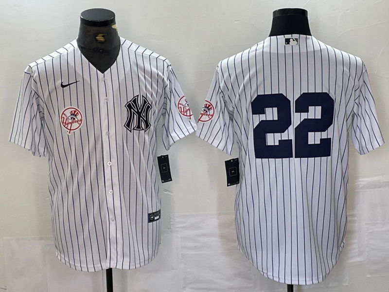 Men's New York Yankees #22 Juan Soto White Cool Base Stitched Baseball Jersey 9