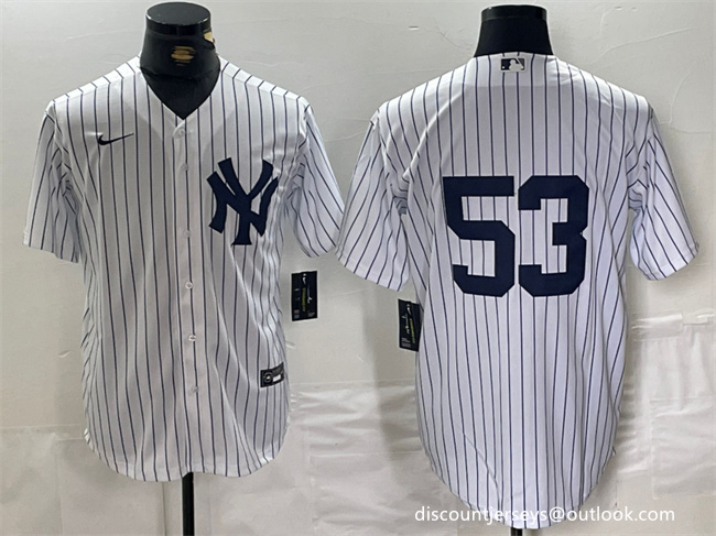 Men's New York Yankees #53 Bobby Abreu White Cool Base Stitched Baseball Jersey