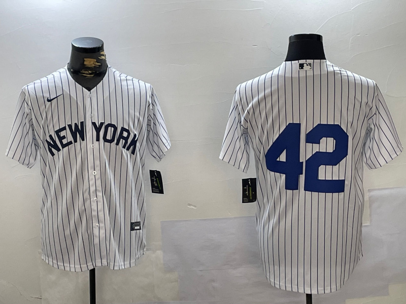 Men's New York Yankees #42 Jackie Robinson White Cool Base Stitched Jersey 1