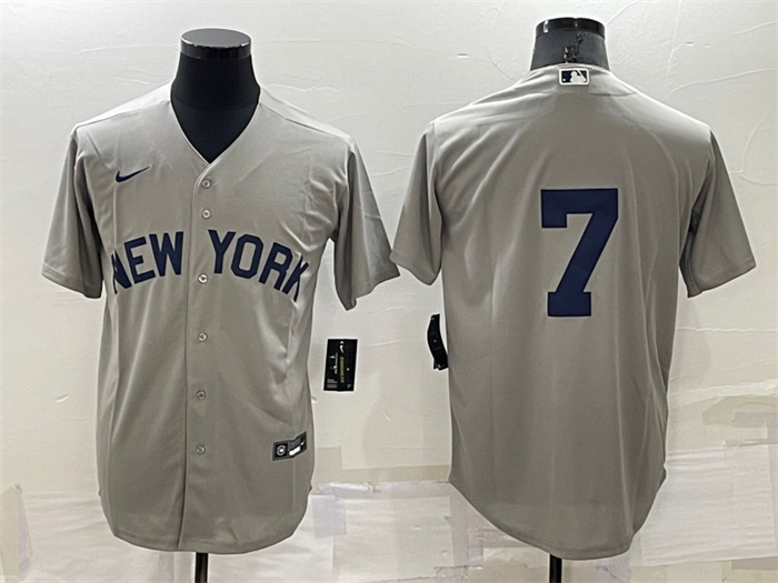 Men's New York Yankees #7 Mickey Mantle Grey Field Of Dreams Cool Base Stitched Baseball Jersey