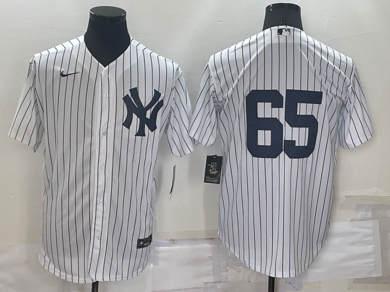 Men's New York Yankees #65 Nestor Cortes White Cool Base Stitched Baseball Jersey