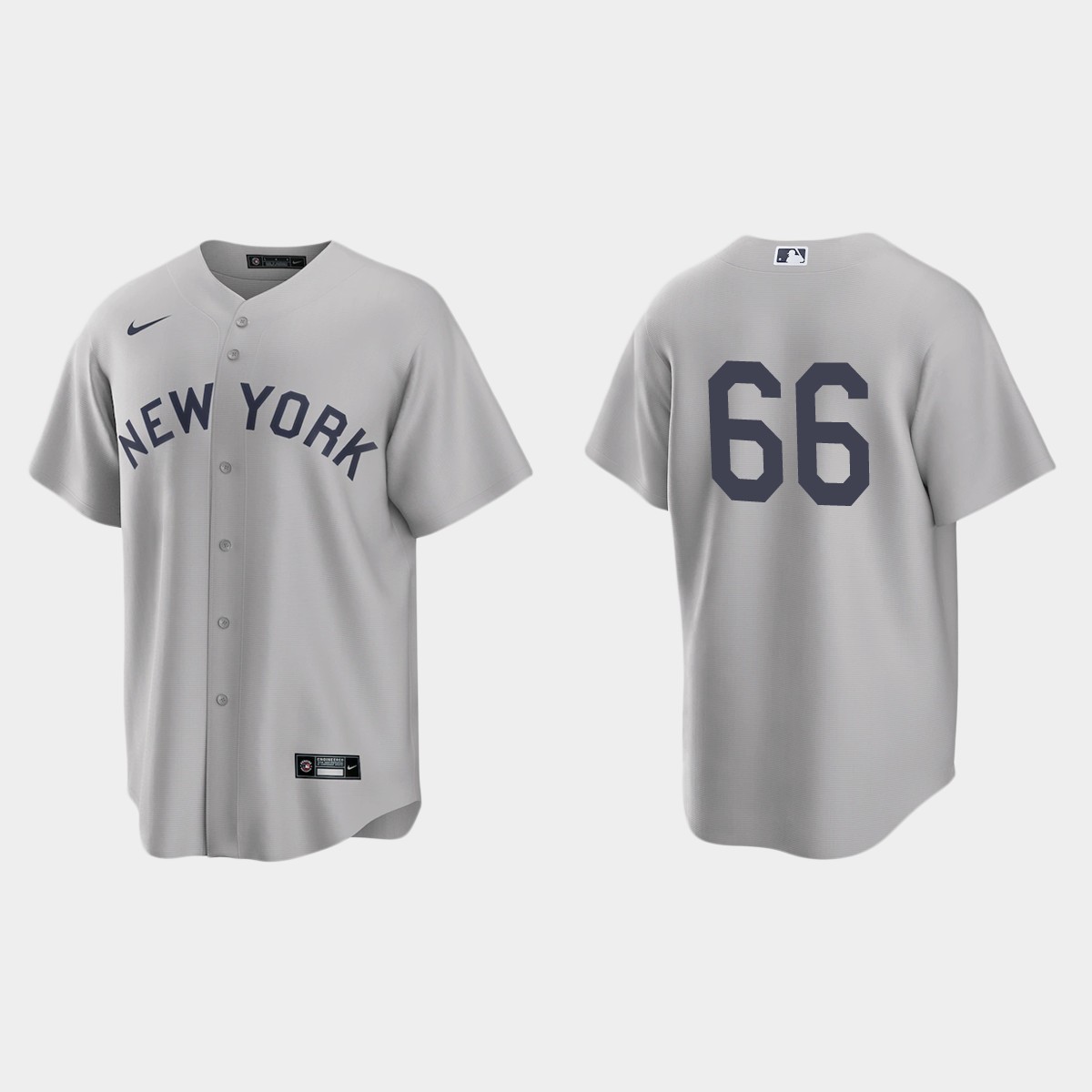 New York Yankees #66 Kyle Higashioka Men's Nike Gray 2021 Field of Dreams Game MLB Jersey