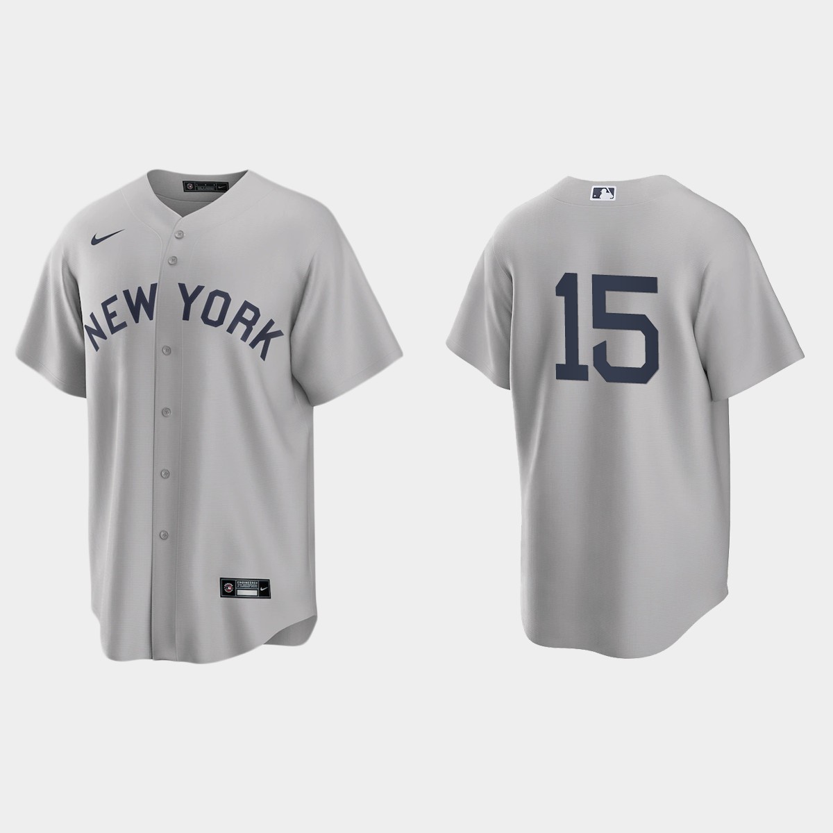 New York Yankees #15 Thurman Munson Men's Nike Gray 2021 Field of Dreams Game MLB Jersey