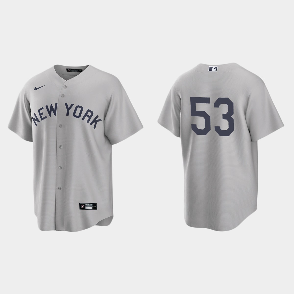 New York Yankees #53 Zack Britton Men's Nike Gray 2021 Field of Dreams Game MLB Jersey