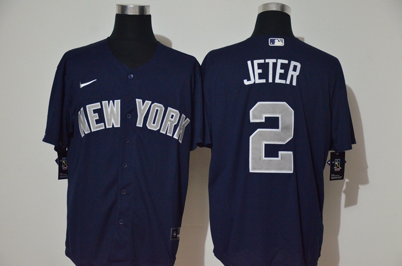 Yankees 2 Derek Jeter Navy Nike Cool Base Jersey