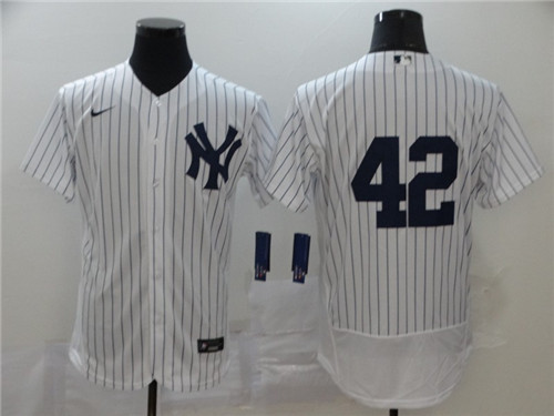 Yankees 42 Mariano Rivera White 2020 Nike Cool Base Jersey