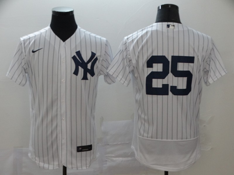 Yankees 25 Gleyber Torres White 2020 Nike Flexbase Jersey