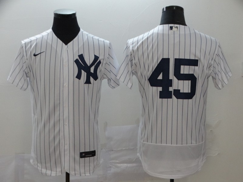 Yankees 45 Gerrit Cole White 2020 Nike Flexbase Jersey