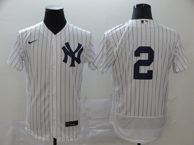 Yankees 2 Derek Jeter White 2020 Nike Flexbase Jersey