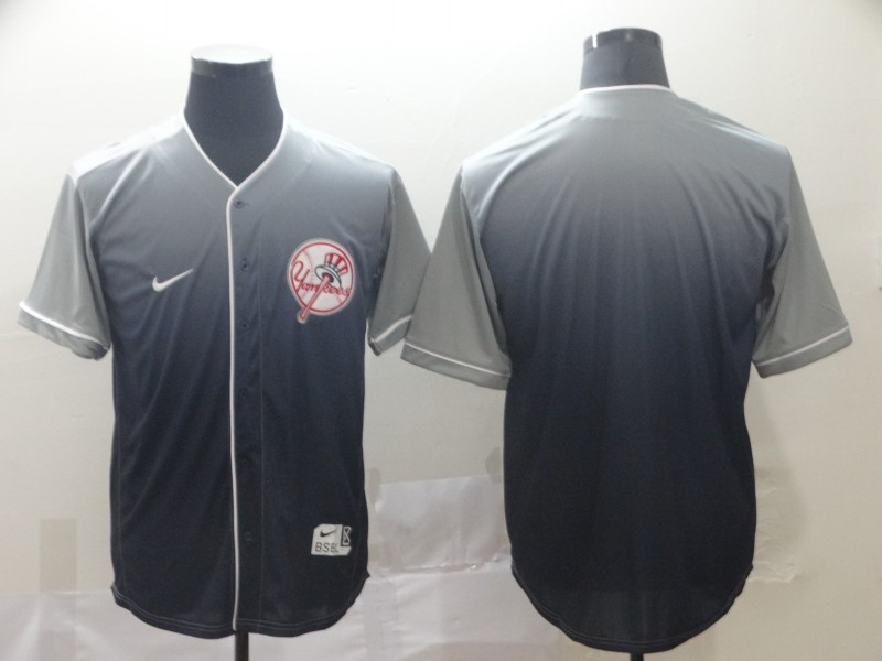 Yankees Blank Gray Drift Fashion Jersey