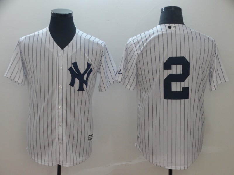 Yankees 2 Derek Jeter White Cool Base Jersey