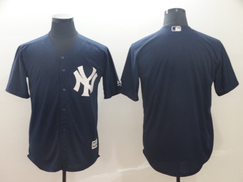 Yankees Blank Navy Cool Base Jersey