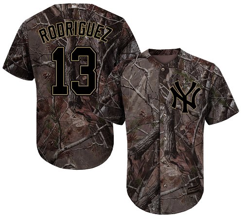 Yankees #13 Alex Rodriguez Camo Realtree Collection Cool Base Stitched Baseball Jersey