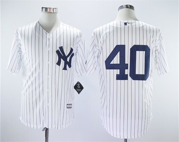 Yankees 40 Luis Severino White Cool Base Jersey