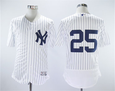 Yankees 25 Gleyber Torres White Flexbase Jersey