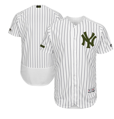 Yankees Blank 2017 Memorial Day Flexbase Player Jersey