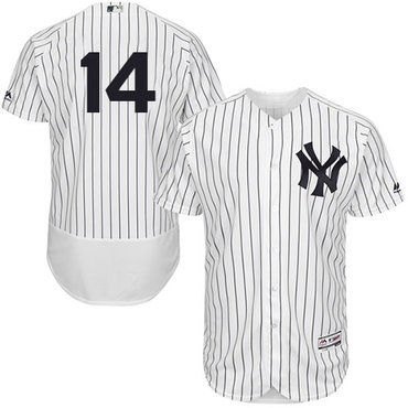 Yankees #14 Neil Walker White Strip Flexbase Authentic Collection Stitched Baseball Jersey