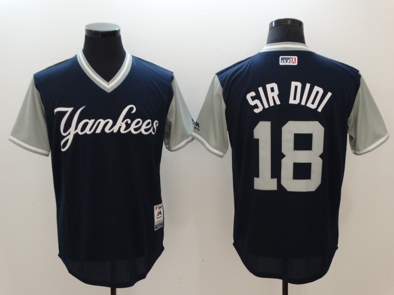 Yankees 18 Didi Gregorius Sir Didi Majestic Navy 2017 Players Weekend Jersey