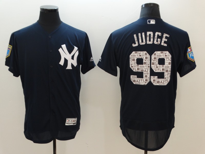 Yankees 99 Aaron Judge Navy 2018 Spring Training Flexbase Jersey