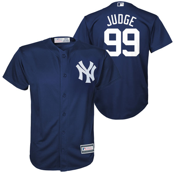 Youth Yankees 99 Aaron Judge Navy Cool Base Jersey