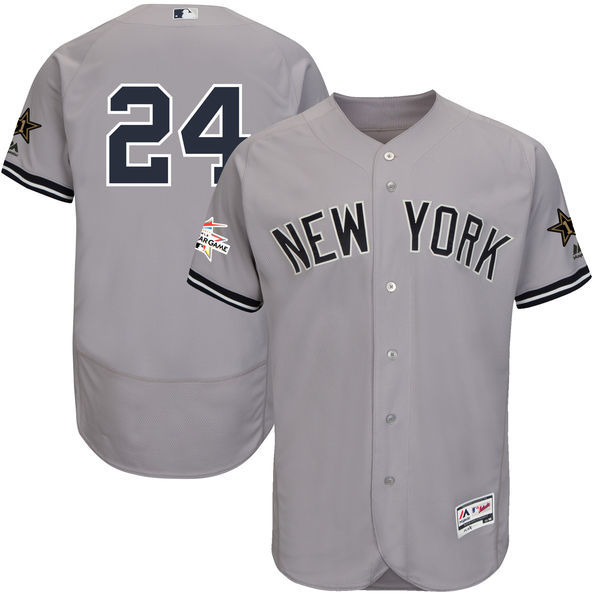 Yankees 24 Gary Sanchez Gray 2017 MLB All Star Game Flexbase Jersey