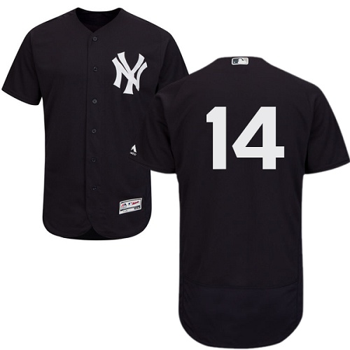 Yankees #14 Starlin Castro Navy Blue Flexbase Authentic Collection Stitched MLB Jersey