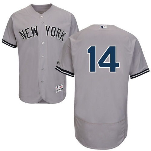 Yankees #14 Starlin Castro Grey Flexbase Authentic Collection Stitched MLB Jersey