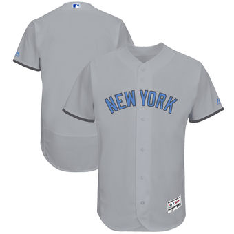 Men's New York Yankees Majestic Gray Father's Day FlexBase Team Jersey