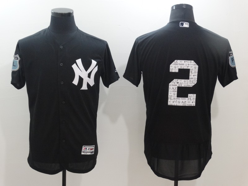 Yankees 2 Derek Jeter Navy 2017 Spring Training Flexbase Jersey