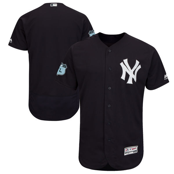 Yankees Blank Navy 2017 Spring Training Flexbase Jersey