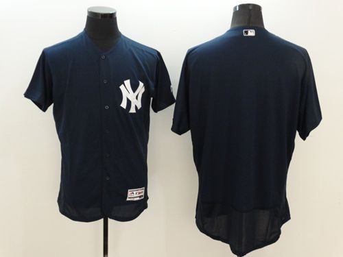 Yankees Blank Navy Blue Flexbase Authentic Collection Stitched MLB Jersey