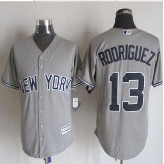 New York Yankees #13 Alex Rodriguez Grey New Cool Base Stitched Baseball Jersey