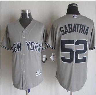 New York Yankees #52 C.C. Sabathia Grey New Cool Base Stitched Baseball Jersey