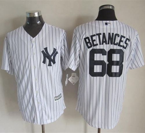 New York Yankees #68 Dellin Betances New White Strip Cool Base Stitched Baseball Jersey