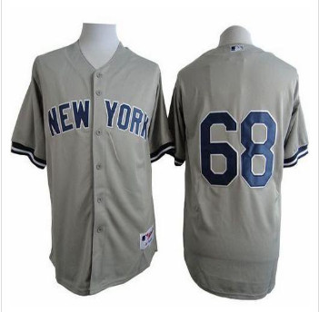 New York Yankees #68 Dellin Betances Grey Cool Base Stitched Baseball Jersey