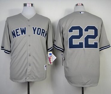 New York Yankees #22 Jacoby Ellsbury Grey Stitched Baseball Jersey